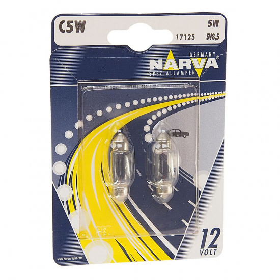 Большое фото товара - Автолампа C5W SV8.5/8 35мм блистер 2шт 12V NARVA 171254000, 171254000. Вариант №1