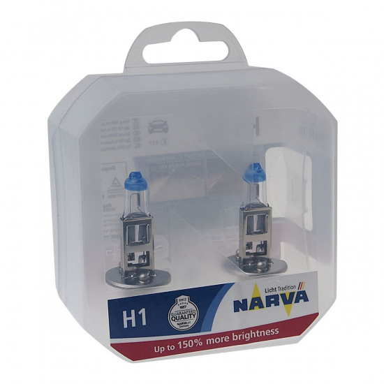 Большое фото товара - Автолампа H1 55 P14.5s+150% RANGE POWER 2шт 12V NARVA 480682100, 480682100. Вариант №1