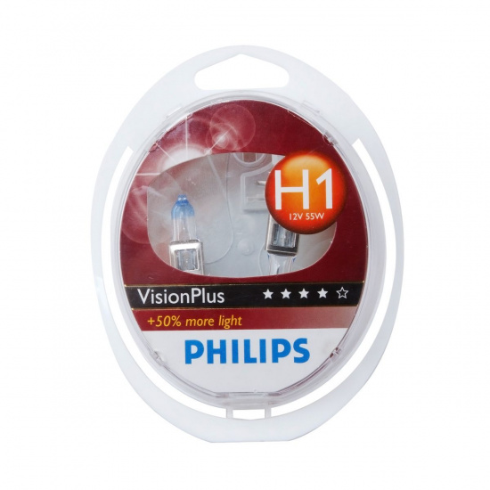 Большое фото товара - Автолампа H1 55 P14.5s+60% VisionPlus 2шт 12V PHILIPS 12258VPS2, 12258VPS2. Вариант №1