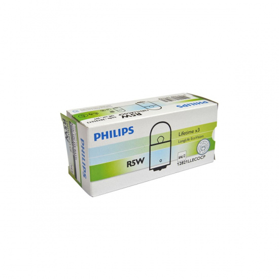 Большое фото товара - Автолампа R5W BA15s LongLife EcoVision 12V PHILIPS 12821LLECOCP, 12821LLECOCP. Вариант №1