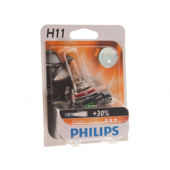 Большое фото товара - Автолампа H11 55 PGJ19-2+30% PREMIUM блистер 12V PHILIPS 12362PRB1, 12362PRB1. Вариант №1