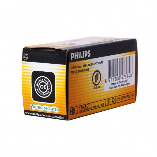 Большое фото товара - Автолампа H9 65 PGJ19-5 12V PHILIPS 12361C1, 12361C1. Вариант №1