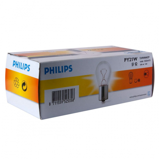 Большое фото товара - Автолампа PY21W BAU15s YELLOW 12V PHILIPS 12496NACP, 12496NACP. Вариант №1