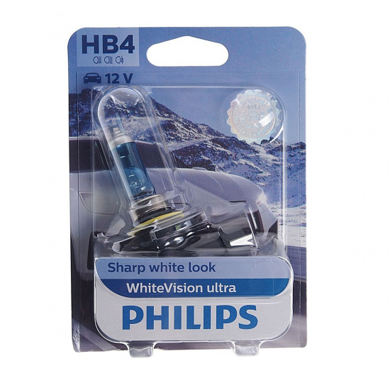 Большое фото товара - Автолампа HB4 51 P22d WhiteVision ultra 4200K блистер 12V PHILIPS 9006WVUB1, 9006WVUB1. Вариант №1