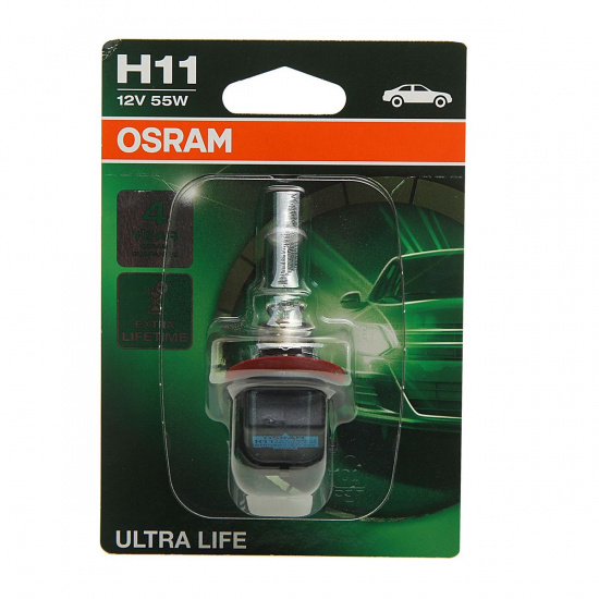 Большое фото товара - Автолампа H11 55 PGJ19-2 ULTRA LIFE блистер 12V OSRAM 64211ULT-01B, 64211ULT-01B. Вариант №1