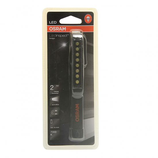 Большое фото товара - Фонарь LEDINSPECT PENLIGHT IL203 BLACK ручка магнитная 8 LED 3*ААА 1.8х16х2см OSRAM LEDIL203, LEDIL203. Вариант №1