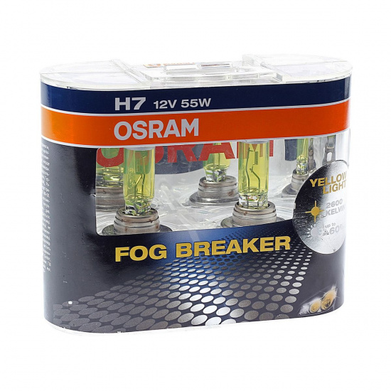 Большое фото товара - Автолампа H7 55 PX26d FOG BREAKER 2600K евробокс 2шт 12V OSRAM 62210FBR-HCB, 62210FBR-HCB. Вариант №1