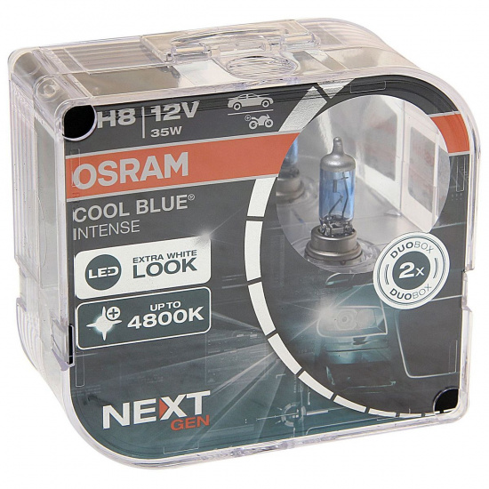 Большое фото товара - Автолампа H8 35 PGJ19-2+100% COOL BLUE INTENSE NextGen евробокс 2шт до 4800K 12V OSRAM 64212CBN-HCB, 64212CBN-HCB. Вариант №1