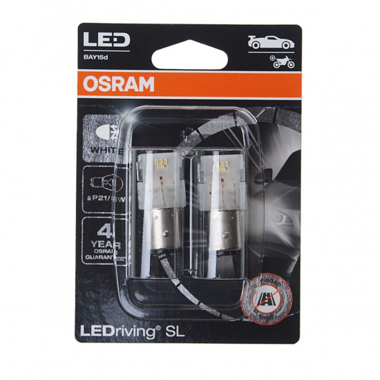Большое фото товара - Автолампа P21/5W BAY15d LED блистер 2шт 6000К 12V OSRAM 7528DWP-2BL, 7528DWP-2BL. Вариант №1
