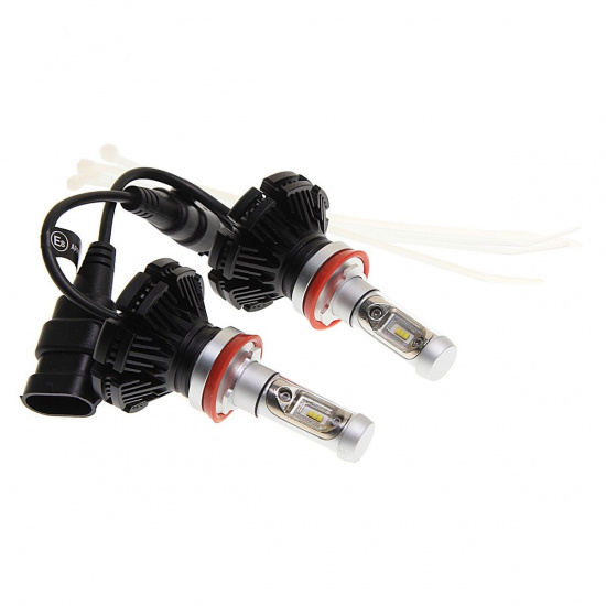 Большое фото товара - Автолампа H11 BRIGHT WHITE 6 SMD 6500K со встроенным блоком 2шт 12-24V 5000лм MEGAPOWER M-58727, M-58727. Вариант №1