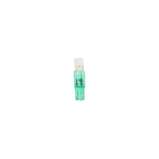 Большое фото товара - Автолампа T5 W2*4.6d 1 LED FLAT GREEN 5лм 12V MEGAPOWER M-50112G, M-50112G. Вариант №1