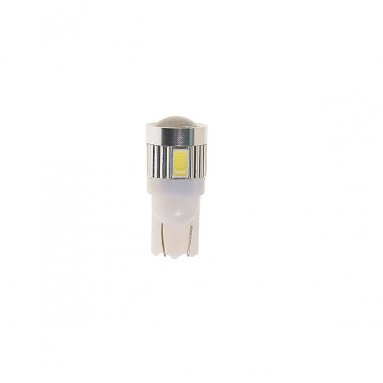 Большое фото товара - Автолампа T10W W2,1x9,5d 6 SMD 5630 WHITE 6000K 360лм 12V MEGAPOWER M-10814W, M-10814W. Вариант №1