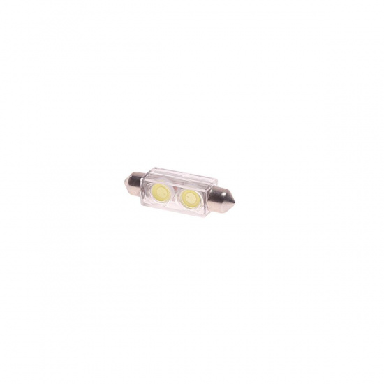 Большое фото товара - Автолампа C10W SV8,5 2 SMD 7080 WHITE 6000K 41мм 120лм 12V MEGAPOWER M-85185W, M-85185W. Вариант №1