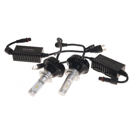 Большое фото товара - Автолампа H7 BRIGHT WHITE 6 SMD 6200K с блоком 2шт 12-24V 6000лм MEGAPOWER M-58722, M-58722. Вариант №1