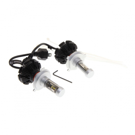 Большое фото товара - Автолампа H4 BRIGHT WHITE 10 SMD 6000K со встроенным блоком 2шт 12V-24V MEGAPOWER M-58725, M-58725. Вариант №1