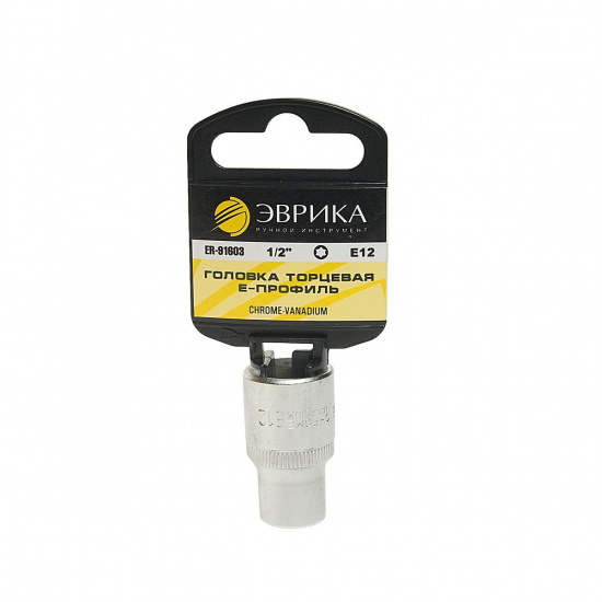 Большое фото товара - Головка торцевая Е12 1/2 TORX L=40мм с держателем ЭВРИКА ER-91603H, ER-91603H. Вариант №1