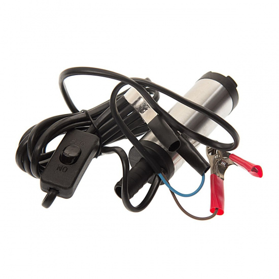 Большое фото товара - Насос для перекачки топлива 12V 40W 1.5A 20л/мин O38мм O выходного отв. 16мм ЭВРИКА ER-87201, ER-87201. Вариант №1