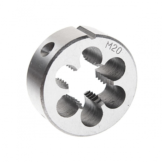 Большое фото товара - Плашка M20x2.5 в пластиковом футляре ROCKFORCE RF-DIE20x2.5, RF-DIE20x2.5. Вариант №1