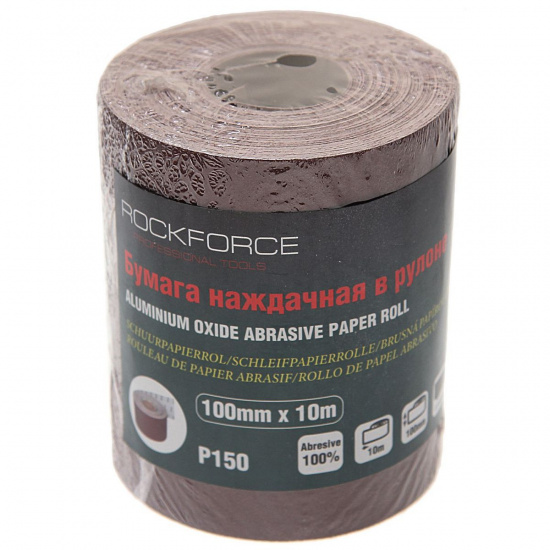 Большое фото товара - Бумага наждачная 100ммх10м в рулоне P150 ROCKFORCE RF-SR4150A, RF-SR4150A. Вариант №1