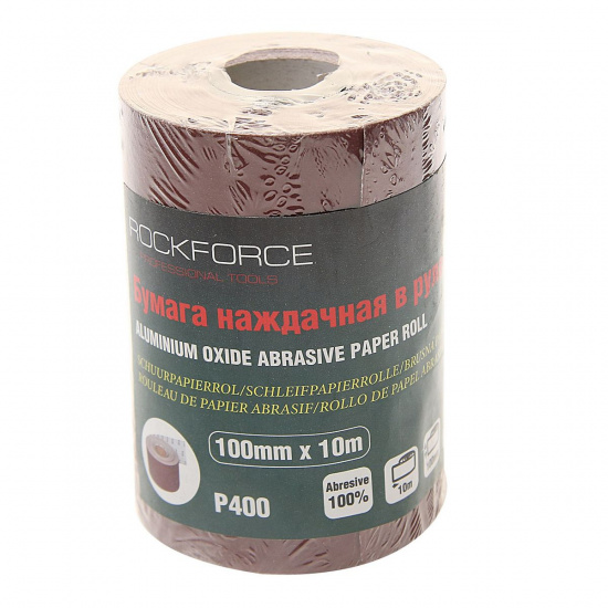 Большое фото товара - Бумага наждачная 100ммх10м в рулоне P400 ROCKFORCE RF-SR4400A, RF-SR4400A. Вариант №1